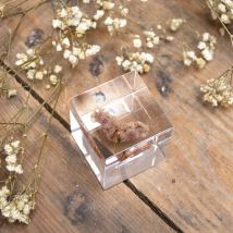 Fleur en cube de résine - Idée cadeau femme - Cadeau Crémaillère - Usagi No Nedoko - Les Raffineurs