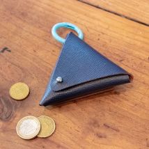 DIY porte-monnaie en cuir upcyclé - Bleu - Idée cadeau femme - Pigeoncoq - Les Raffineurs