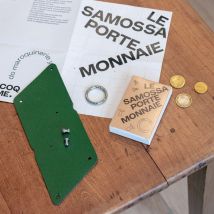 DIY porte-monnaie en cuir upcyclé - Vert - Idée cadeau femme - Pigeoncoq - Les Raffineurs
