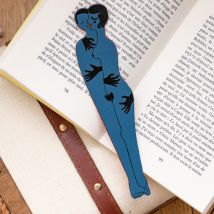 Marque-page en cuir amoureux - Bleu - Idée cadeau femme - Ark Colour Design - Les Raffineurs