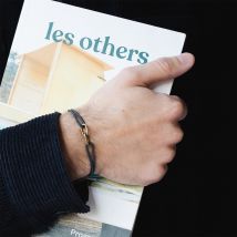 Bracelet maillon Homme & Femme - Argent et Laiton - Gris - Épilogue - Les Raffineurs