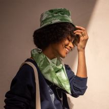 Foulard tie & dye - Vert - Idée cadeau femme - Graine - Les Raffineurs