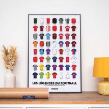 Affiche légendes du sport - Idée cadeau homme - Cadeau Crémaillère - Sport À L'affiche - Les Raffineurs
