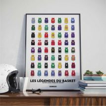 Affiche légendes du sport - Idée cadeau homme - Sport À L'affiche - Cadeau Crémaillère - Les Raffineurs