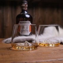 Coffret de 2 verres à Whisky Topographic - Alaskan Maker - Idée cadeau homme - Cadeau Crémaillère - Les Raffineurs