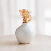 Vase soliflore en céramique - Blanc - Cadeau Crémaillère - Oustao - Les Raffineurs