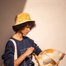 Foulard tie & dye - Orange - Idée cadeau femme - Graine - Les Raffineurs