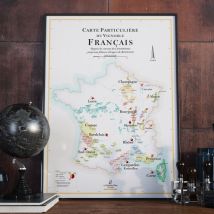 Affiches Carte des Vins de France et Régions - Idée cadeau homme - La Carte Des Vins - Les Raffineurs
