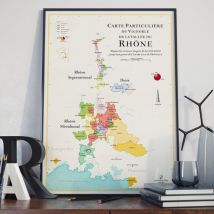 Affiches Carte des Vins de France et Régions - Idée cadeau homme - Cadeau Crémaillère - La Carte Des Vins - Les Raffineurs