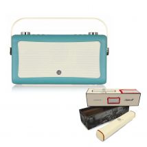 VQ Hepburn Mk II Portable DAB+/FM Radio & Bluetooth Speaker with Rechargeable Battery Pack in Teal