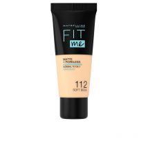 MAYBELLINE - FIT ME Foundation matte poreless 112-soft beige