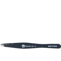 BETER - PINZA depilar magnética punta oblicua negra 1 u