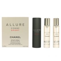 CHANEL - ALLURE HOMME SPORT eau de toilette vaporisateur nomade et ses deux recharges 3 x 20 ml