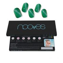 NOOVES - Jade Glass Premium Glam FEUILLES À ONGLES GEL oeil de chat vert 20 u