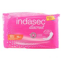 INDASEC - DISCREET compresa incontinencia maxi 15 u