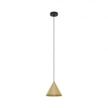 Lampadario Contemporaneo Narices 1 Luce Acciaio Nero e Ottone