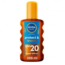 NIVEA Sun Protect &amp; Bronze Oil Spray SPF20 200 ml