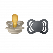 BIBS Supreme 2 Pack Latex Maat 1 Zand/Ijzer 2 st