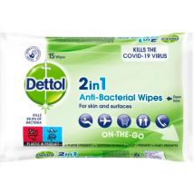 Dettol 2In1 Antibacteri&euml;le Doekjes 15 st