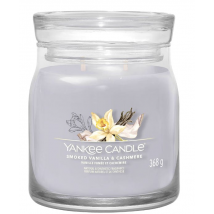 Yankee Candle Kenmerkende Medium Kaarsen Sive Gerookte Vanille &amp; Kasjmere 368 g