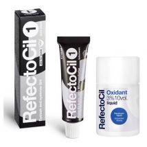 Refectocil Eyelash &amp; Eyebrow Tint 1 Black &amp; Oxidant Liquid 15 ml + 100 ml