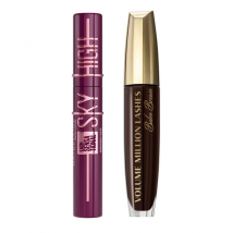 Luxplus Volume Million Lashes Balm Brown Mascara &amp; Lash Sensational Sky High Mascara Burgundy Haze 2 pcs