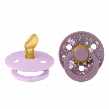 BIBS Liberty Pacifier Colour 2 Pack Chamomile Lawn Latex Size 1 Anatomical Violet Sky Mix 2 st