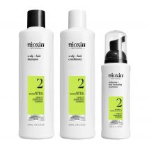 Nioxin Starter Set System 2 For Fine Noticeably Thinning Hair 300 ml + 300 ml + 100 ml