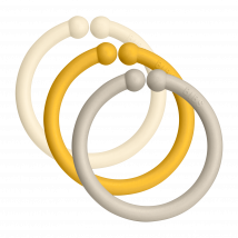BIBS Loops Ivory/Honey Bee/Sand 12 pcs