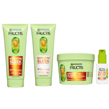Garnier Keratin Sleek Quartet 200 ml + 200 ml + 370 ml + 50 ml