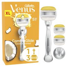 Gillette Venus Comfortglide Olay Coconut Razor &amp; Razor Blades 1 houder + 3 st