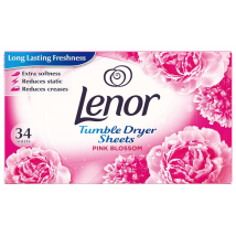 Lenor Tumble Dryer Sheets Pink Blossom 34 st