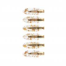 brushworks Gold Flake No Crease Clips 6 st
