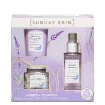 Sunday Rain Lavendar &amp; Cedarwood Sleep Trio Gift Set 3 st