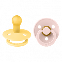 BIBS Colour 2 PACK Latex Size 1 Pale Butter/Petal 2 st