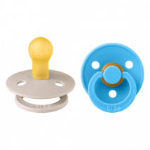BIBS Colour 2 PACK Latex Size 1 Mushroom/Breeze 2 st