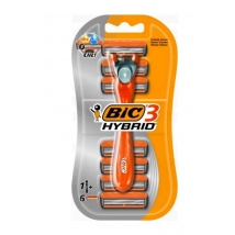 Bic 3 Hybrid Razor &amp; Blades 1 pcs + 6 st