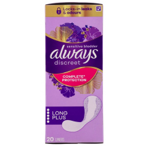 Always Discreet Liners Long Plus 20 st