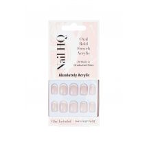 Nail HQ Oval Bold French Acrylic Nails 24 st