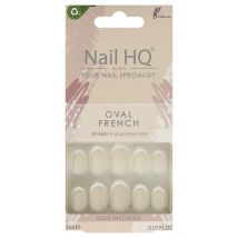 Nail HQ Oval French Nails 24 st