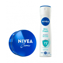 NIVEA Creme + Dry Fresh Antibacterial Deo Spray 400 ml + 150 ml