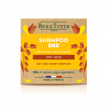 BeauTerra Shampoo Bar Dry Hair Oat &amp; Honey 75 g