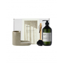Meraki Gift Box w. Grey Holder, Nature Brush &amp; Forest Garden Dish Wash 1000 ml + 2 st