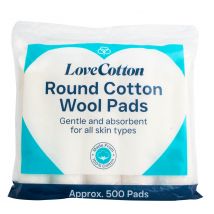 Love Cotton Round Cotton Pads 500 pcs