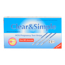 Clear &amp; Simple 3 Pregnancy Test Strips 3 pcs