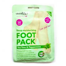 DermaV10 Deep Moisturising Foot Pack Tea Tree &amp; Peppermint 1 Paar