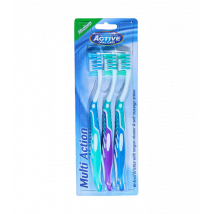 Active Oral Care Multi Action Toothbrushes Medium 3 st