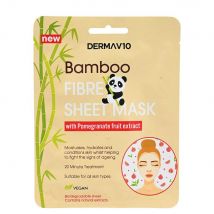 DermaV10 Bamboo Fibre Pomegranate Sheet Mask 1 pcs