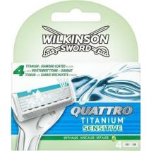 Wilkinson Sword Quattro Titanium Sensitive Razor Blades 4 pcs