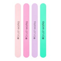 brushworks Pastel Coloured Nail Files 4 st